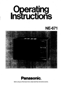 Manual Panasonic NE-671 Microwave