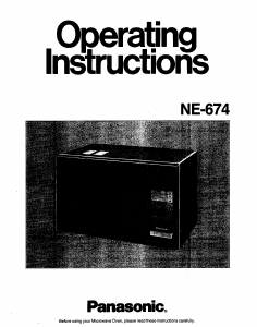 Manual Panasonic NE-674 Microwave