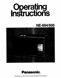 Manual Panasonic NE-694 Microwave