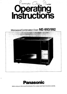 Manual Panasonic NE-992 Microwave