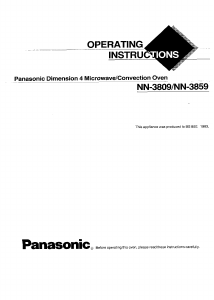 Manual Panasonic NN-3859 Microwave