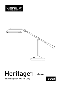 Manual Verilux VD03 Heritage Lamp