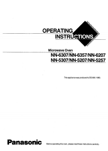 Handleiding Panasonic NN-6307 Magnetron