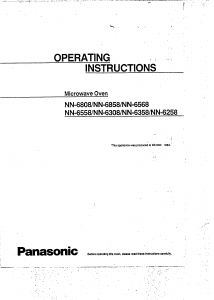 Manual Panasonic NN-6558 Microwave