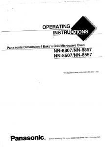 Handleiding Panasonic NN-8857 Magnetron