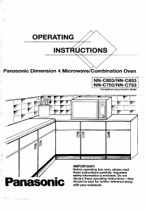 Bruksanvisning Panasonic NN-C753 Mikrovågsugn
