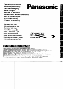 Manuale Panasonic NN-F621MB Microonde