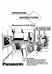 Manual Panasonic NN-K602 Microwave