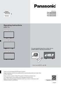 Manual Panasonic TX-32ES400E LED Television