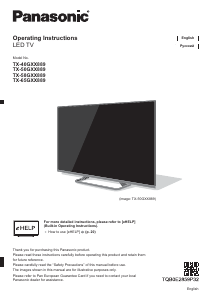 Manual Panasonic TX-40GXX889 LED Television