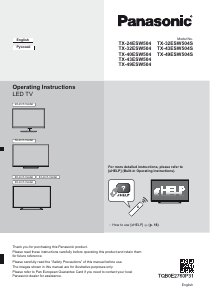 Manual Panasonic TX-43ESW504 LED Television