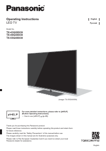 Manual Panasonic TX-43GXX939 LED Television