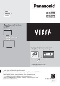 Handleiding Panasonic TX-55DS500E Viera LED televisie