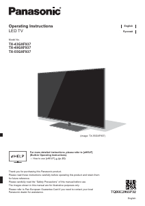 Manual Panasonic TX-55GXF937 LED Television