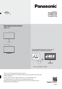 Manual Panasonic TX-58EXT786 LED Television