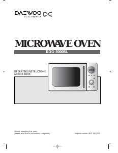 Manual Daewoo KOG3000 Microwave