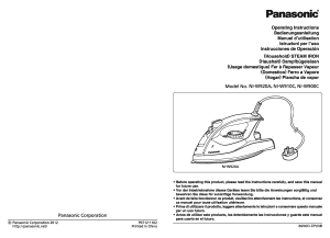 Manual Panasonic NI-W920ALXA Iron