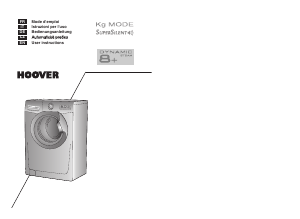 Manual Hoover DST 8166P-14S Washing Machine
