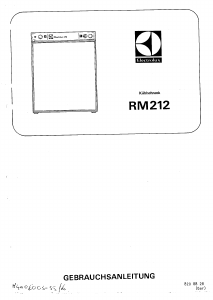 Bedienungsanleitung Electrolux RM 212 Kühlschrank
