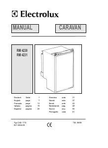 Brugsanvisning Electrolux RM 4231 Køleskab