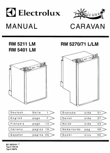 Manual Electrolux RM 5271 Refrigerator