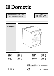 Bruksanvisning Dometic EAW3220 Kjøleskap