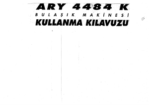 Kullanım kılavuzu Arçelik ARY 4484 K Bulaşık makinesi