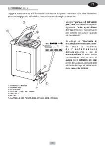 Manuale Hoover HTC 203 CE Lavatrice