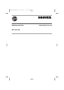 Manuale Hoover HP 16 E CE Lavatrice