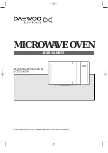 Manual Daewoo KOR6L6B5S Microwave