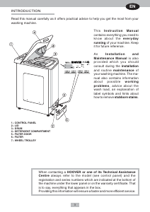 Manual Hoover HTC 243 UK Washing Machine