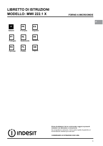 Manuale Indesit MWI 222.1 X Microonde