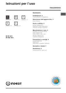 Manuale Indesit IN TS 1611 Frigorifero