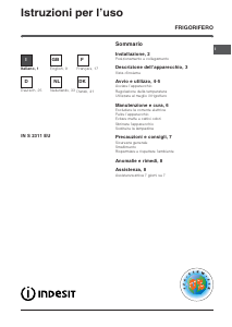 Manuale Indesit IN S 2311 EU Frigorifero