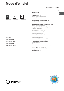 Manual de uso Indesit SAN 300 (FR) Refrigerador