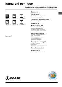 Manual de uso Indesit BAN 12 X Frigorífico combinado