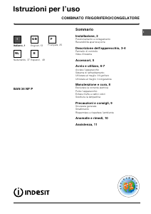 Manuale Indesit BAN 34 NF P (0) Frigorifero-congelatore