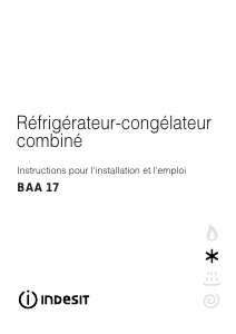 Mode d’emploi Indesit BAA 17 (FR) Réfrigérateur combiné