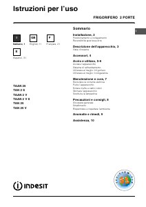 Manual Indesit TAAN 25 (FR) Fridge-Freezer