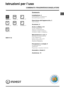 Manual de uso Indesit BAN 13 G Frigorífico combinado