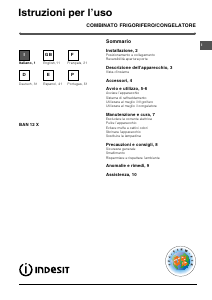 Manuale Indesit BAN 12 X (0) Frigorifero-congelatore