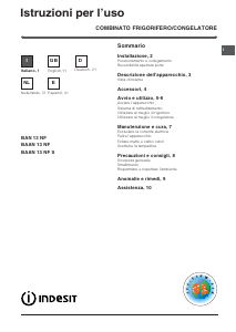 Manuale Indesit BAAN 13 NF S Frigorifero-congelatore