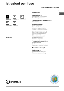 Manuale Indesit RA 25 EU (0) Frigorifero-congelatore