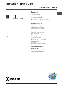 Manuale Indesit R 23 (IT) Frigorifero-congelatore