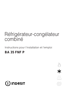 Mode d’emploi Indesit BA 35 FNF P (FR) Réfrigérateur combiné