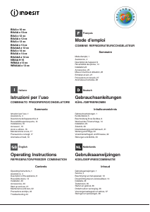 Handleiding Indesit BIAA 134 Koel-vries combinatie
