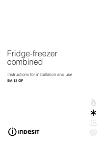 Manual Indesit BA 13 GF (UK) Fridge-Freezer