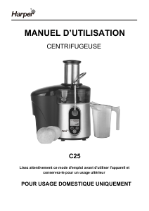 Manual de uso Harper C25 Licuadora