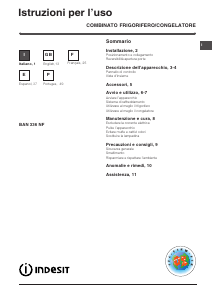 Manuale Indesit BAN 336 NF (SP) Frigorifero-congelatore