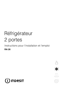 Mode d’emploi Indesit RA 26 (FR) Réfrigérateur combiné